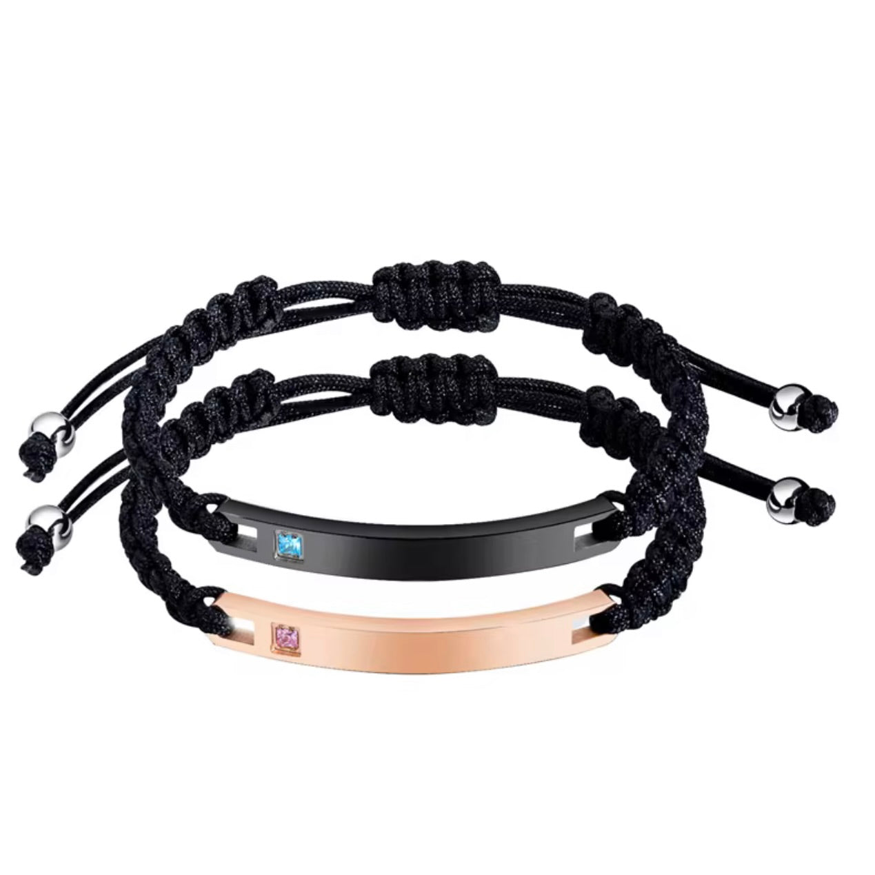 סט צמידים זוגי עם חריטה אישית